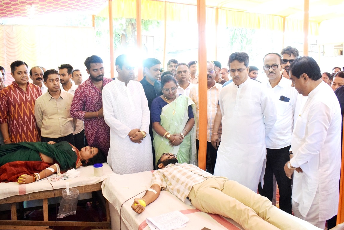 CM Dr. Saha Attends Blood Donation D