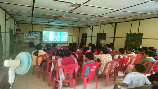 Assam Rifles organizes screening of Patriotic movie