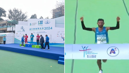 India’s Man Singh bags Gold medal at Asian Marathon Championships 2024 in Hong Kong