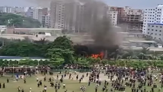 Bangladesh Air Force Training Aircraft Crashes in Uttara, One Confirmed Dead