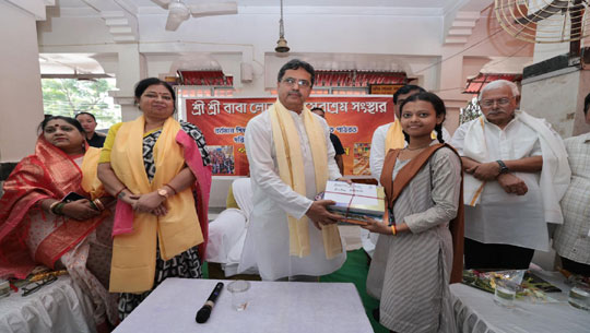 CM Dr Manik Saha distributes textboo