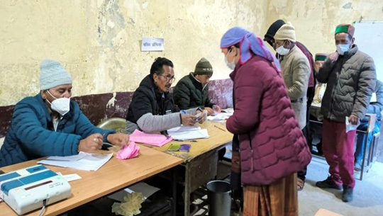 Polling underway for assembly elections in Himachal Pradesh