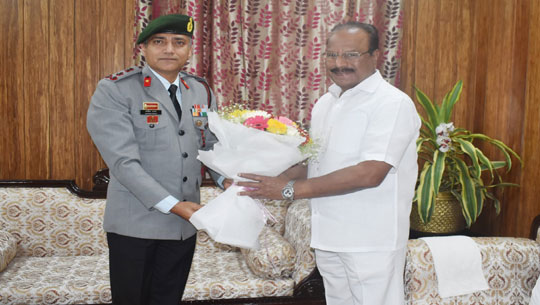 DIG, Agartala sector of AR meets Governor Indrasena Reddy Nallu