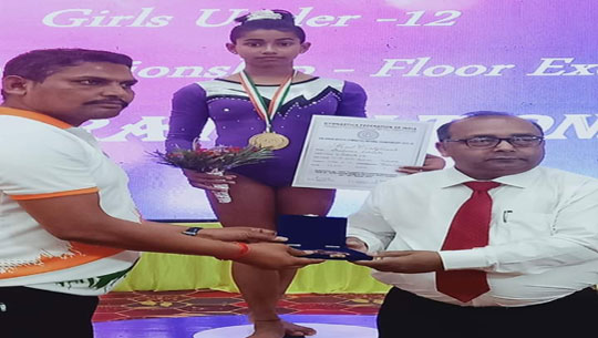 ARPS Agartala student bags gold medal in sub junior national gymnastics championship