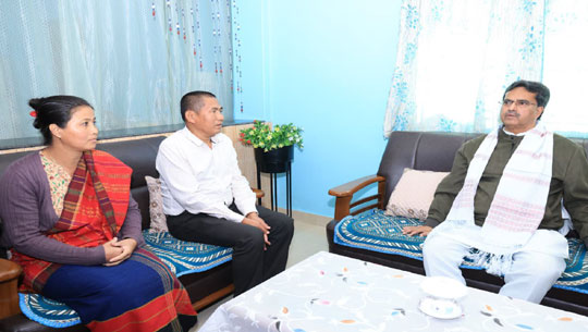 CM Manik Saha Visits Bereaved Family of Late Anjel Chakma, Assures All Support