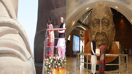 President Murmu visits statue of Unity, offers tributes to Sardar Patel