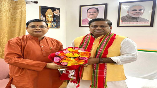 Minister Tinku Roy meets Union Minister Dr. Sukanta Majumdar 