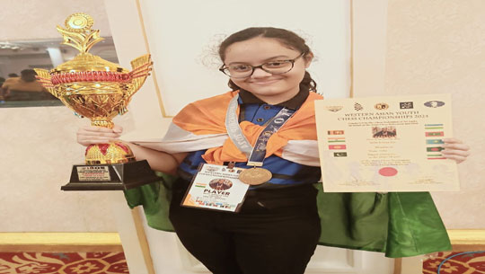 Tripura’s Chess prodigy Arshiya Das shines again