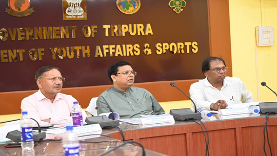 Minister Tinku Roy chairs review meeting