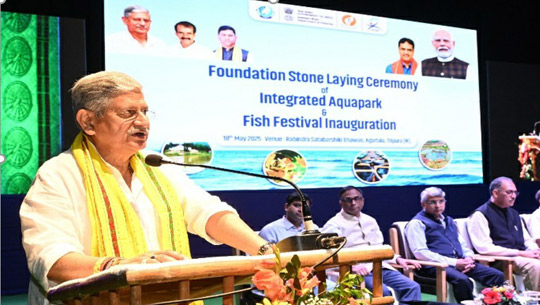 Union Minister Rajiv Ranjan Singh lays foundation stone for an Integrated Aquapark