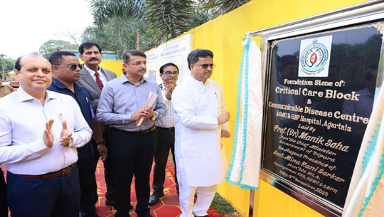 CM Dr. Manik Saha lays Foundation Stone for Major Healthcare Projects at GBP Hospital