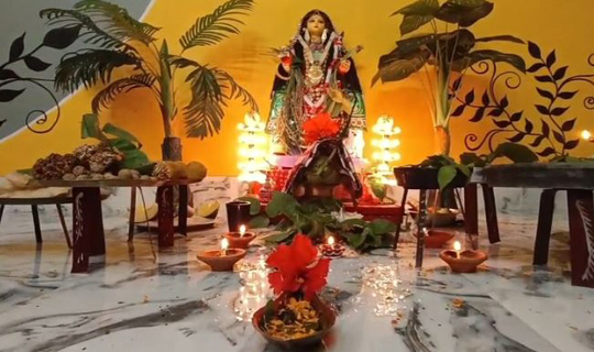 Lakshmi Puja Celebrations Begin in Agartala with Vedic Chants and Traditional Rituals
