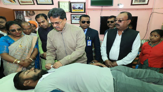 Manik Saha Attends Blood Donation Camp on National Youth Day