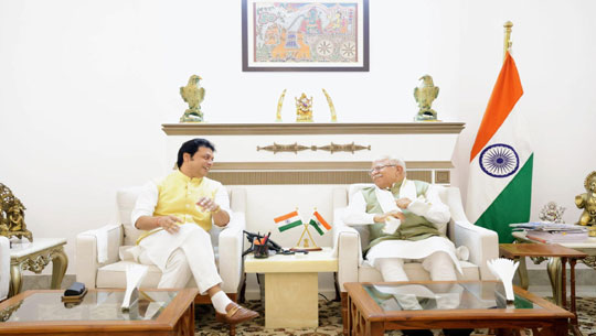 MP Biplab Kumar Deb Meets Union Minister Manohar Lal Khattar