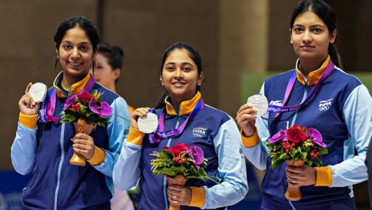 Asian Games: India bags five medals; two silver and one bronze in Rowing; One silver and one bronze in Shooting