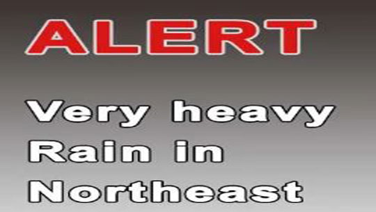 IMD issues red alert for heavy rainfall in Northeast