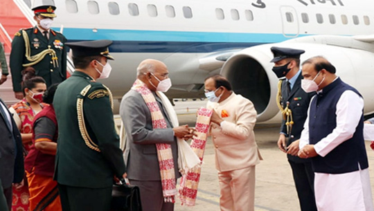 Prez Kovind arrives in Guwahati on 3-day visit, to inaugurate 400th birth anniversary of Ahom general Lachit