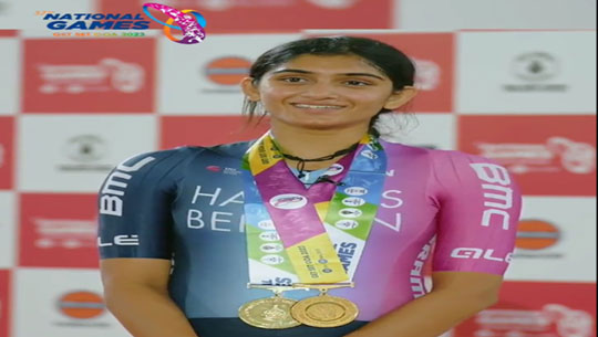 National Games 2023: Meenakshi from Haryana bags two Gold medals in cycling