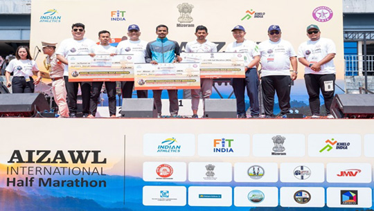 Mizoram hosts first Aizawl international half marathon 