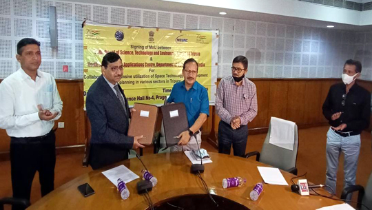 Tripura Govt signs MoU with NESAC to promote Space Technology Applications