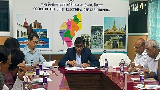 CEO Tripura Holds Meeting with Polit