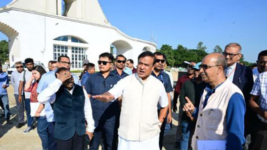 CM Himanta Biswa Sarma Reviews Swahid Smarak Khetra Ahead of Swahid Divas Inauguration