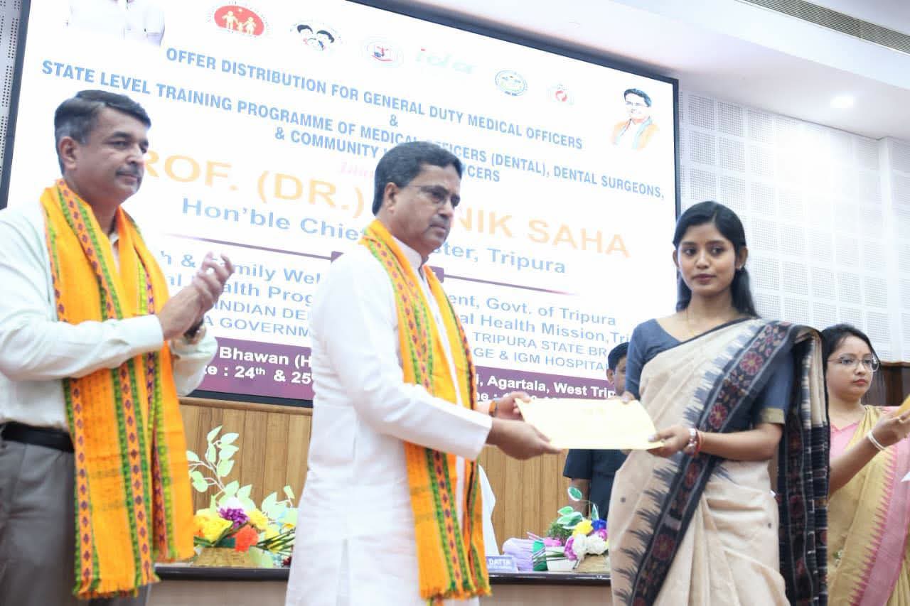 CM Manik Saha Hands Appointment Lett