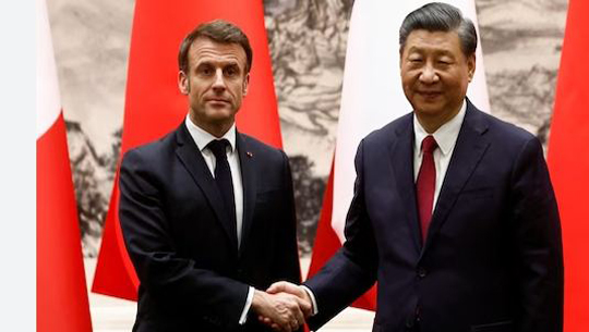 Xi, Macron call for Russia-Ukraine peace talks 'as soon as possible'