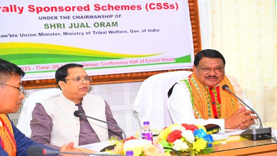 Union Minister Jual Oram Reviews Central Schemes during Visit to Tripura’s Unakoti District
