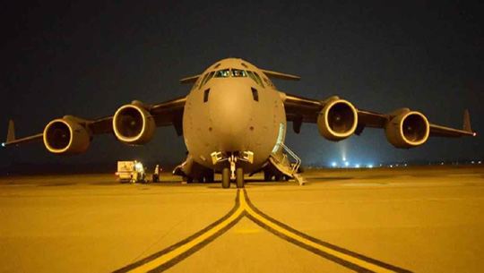 Three C-17 Globemaster of IAF carrying more than 600 Indians stranded in Ukraine land at Hindon airbase near Delhi
