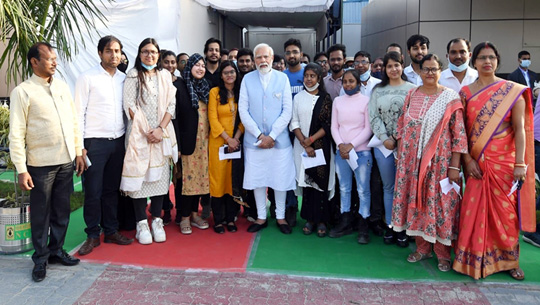 Prime Minister Modi interacts with students who returned from Ukraine