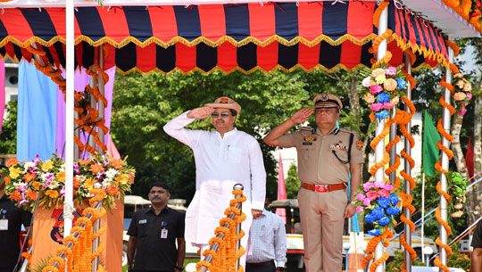 CM inspects passing out parade of newly appointed TSR jawans