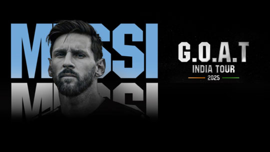 Messi Arrives in Mumbai for GOAT India Tour
