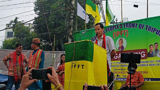 IPFT holds mass gathering on 17th Tipraland Statehood demand day 