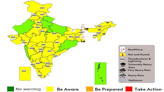 IMD forecasts heavy rain in northeast