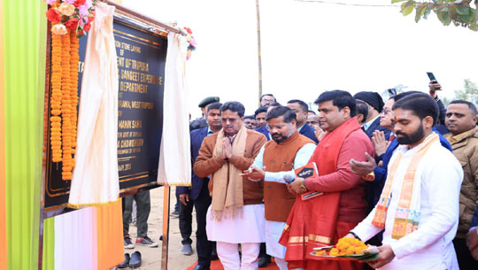 CM Manik Saha Lays Foundation for Heritage Village and Amusement Park in Jirania