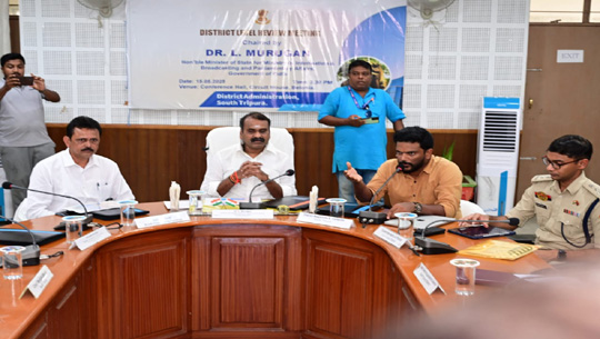 Union MoS Dr. L Murugan visits Tripu