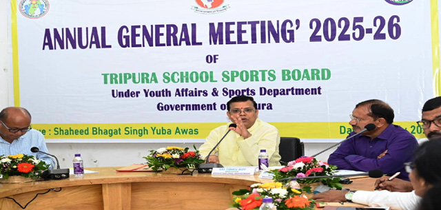 Minister Tinku Roy attends Annual General Meeting of Tripura School Sports Board