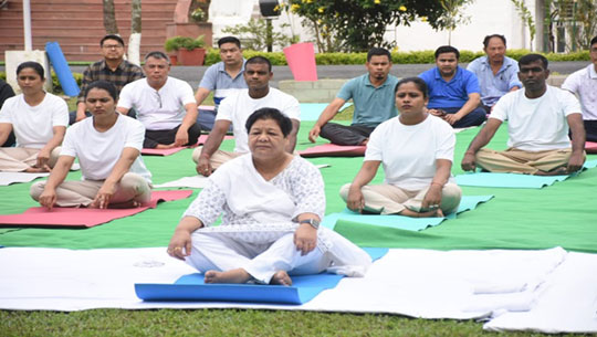 Manipur Celebrates International Yoga Day at Raj Bhavan with Governor Anusuiya Uikey