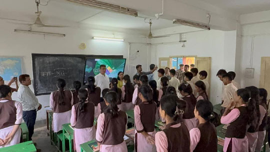 Minister Bikash Debbarma Visits Eklavya Model Residential School in South Tripura