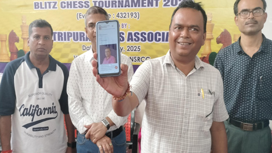 International Chess Day Celebrated in Tripura with State-Level Blitz Tournament and Website Launch