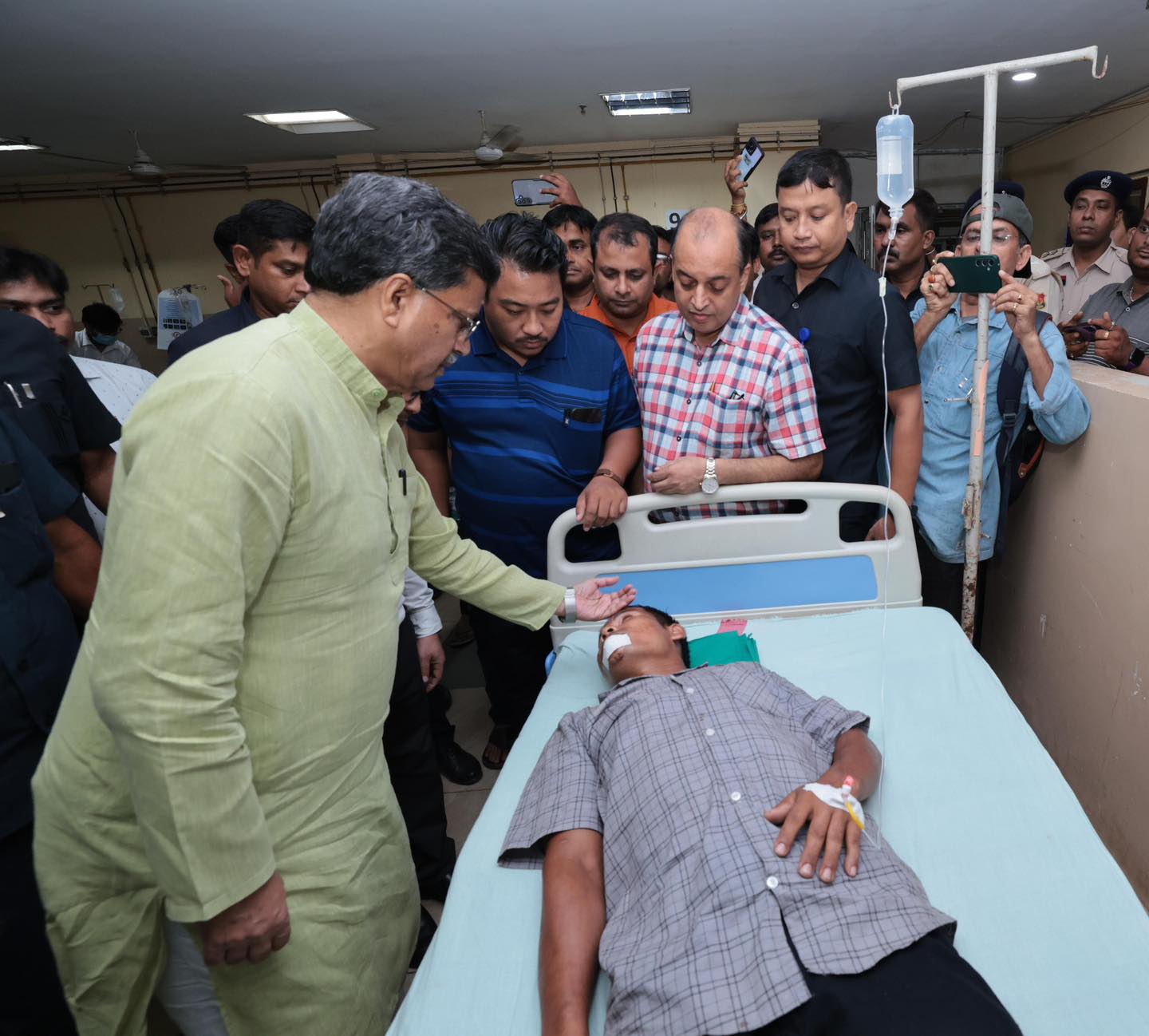 CM Dr. Manik Saha Visits GB Pant Hospital, Condemns attack on BJP activists