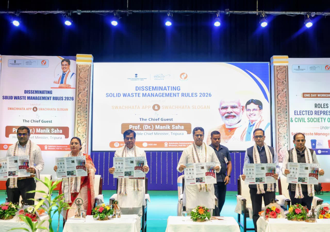 CM Manik Saha Launches Swachhata App, Calls for Public Participation in Waste Management