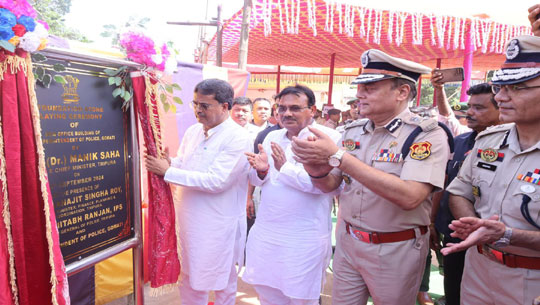 CM Dr Manik Saha lays foundation stone of new SP office in Gomati district