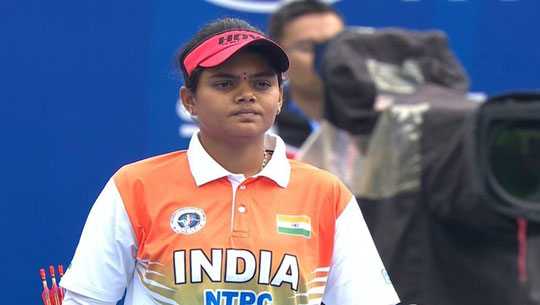 Jyothi Vennam Secures Hat-Trick of Gold Medals at Archery World Cup Stage 1