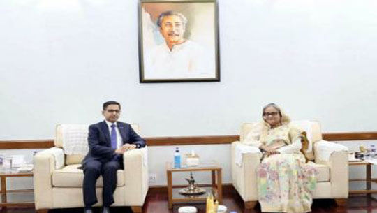 Indian High Commissioner Pranay Verma meets Bangladesh PM Sheikh Hasina