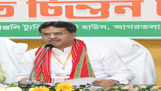 CM Dr. Manik Saha addresses 'Janajati Chintan Shivir'