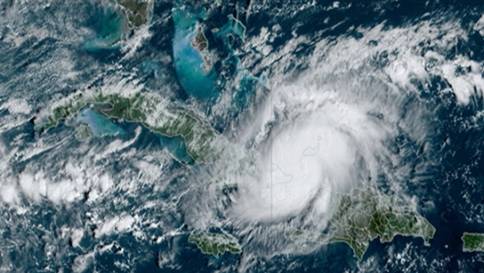 Hurricane Oscar landfall in Cuba