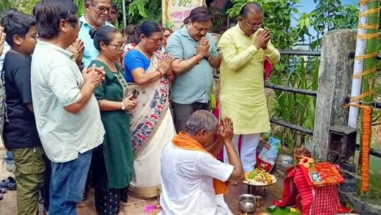 Lal Bahadur Byamagar Club hosts Khutipuja Ceremony Ahead of Durga Puja