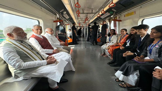 PM Modi Flags off Phase II of Ahmedabad Metro